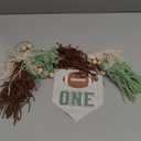 First Birthday High Chair Banner - Football Theme Yarn Tassel Decorations,First Year Down 1st Birthday Party Highchair Banner Party Supplies