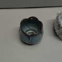 RUITASA Fragrance Essential Oil Burner Tealight, 2PCS Tea Light Candle Wax Warmer, Lotus Candle Warmer Candle Tealight for Home Bedroom Decor Christmas Housewarming Gift(Blue)