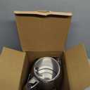 SUSTEAS Electric Kettle  57oz Hot Tea Water Boiler with Thermometer, 1500W Fast Heating Stainless Steel Pot, Cordless LED Indicator, Auto ShutOff & Boil Dry Protection, Glossy Silver