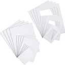 White Picture Mat Kit, Includes Anti Acid Pre Cut Display Photo Frame Mat and Core Bevel Cutting Mat Board for Photo Picture Artwork, 5 x 7, 8 x 10, 11 x 14 Inch (12 Sets)