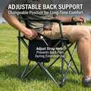 FAIR WIND Oversized Padded Camping Chair with Footrest Stool Heavy Duty Cooler Bag Chair for Fishing, Tailgating, Sports Games, Backyard - Support 300 LBS Blue
