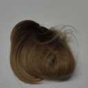Hair Toppers for Women with Bangs Short Bob Synthetic Hair Pieces for Thinning Hair Side Part Hair Toppers for Women Drak Blonde with Drak Root