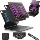 ESR iPad Pro 12.9 Case with Keyboard, EasySet Magnetic Stand, Portrait/Raised Modes for iPad Pro 12.9 (6th/5th/5th/3rd), Removable Protective Case, Rebound 360 Series, Black