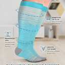 Doctor's Select 3 Pairs Plus Size Compression Socks Wide Calf - Up to 6XL | 20-30 mmHg Compression Socks for Women Wide Calf