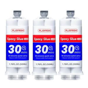PLJOFRSHI 2 Part Epoxy Glue Clear1.76oz SyringeMultipurpose epoxy Resin Adhesive for Plastic, Metal, Ceramics, WoodFishing rods, Golf ClubFiberglass Surface Repair3