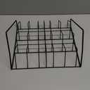 MyGift CD Display Stand, CD Rack Tower, 3-Tier DVD Stand Holder, Tabletop Compact Disc Jewel Case Storage, Step Tier Office Media Organizer, Modern Matte Black Metal Wire