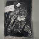 XXTAXN Women's Caual Fashion Crew Neck Short Sleeve Ruched Waist Backless Tie Wide Leg Long Pant One Piece Jumpsuit (Black, S)