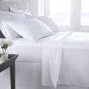 Bed Sheets, White Color, 8 ft ×8 ft, 3 Pieces