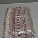 DII Farmhouse Braided Stripe Table Runner Collection, 15x108 (15x113, Fringe Included), Wine