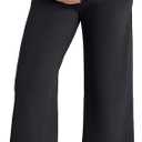 G4Free EverGoing Maternity Yoga Capris Over The Belly Stretch Wide Leg Pregnancy Cropped Pants with Pockets 19‘’/21''/23'', Small
