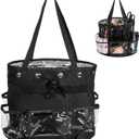 Hairstylist Traveling Bag, Large Capacity Hairdresser Barber Bag, Heat Resistant Hair Tools Travel Bag, Professional Makeup Organizer Bag, Waterproof Shower Toiletry Bag