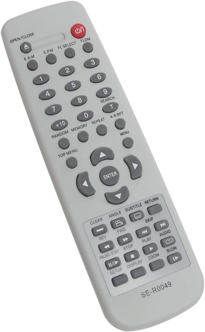 SE-R0049 Replace Remote Control fit for Toshiba DVD Video Player SD-110EB SD-110EE SD-110EL SD120 SD-1700 SD-1700U SD-1750 SD-1800 SD-1800U SD220 SD-2700 SD-2710 SD-2710U SD-2800 SD-310V SD-310VU