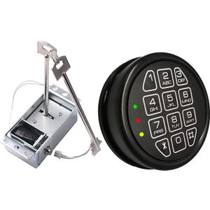 Gun Safe Lock Replacement, Solenoid Lock with 2 Override Keys Black keypad Gun Safe Electronic for Home and Office Gun Safe Lock Replacement, Solenoid Lock with 2 Override Keys Black keypad Gun Safe Electronic for Home and Office