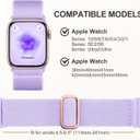 Wepro Stretchy Solo Loop, Compatible with Apple Watch Band 38mm 40mm 41mm 42mm 44mm 45mm 46mm 49mm for Women Men, Soft Nylon Elastic Breathable Strap for iWatch Series SE 10 9 8 7 6 5 4 3 2 1 Ultra (Lavender Purple)