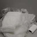 VitalCozy 50 Pcs White Pearls Chair Sashes Fabric Romantic Pearl Dining Chair Slipcovers Bows Ties for Wedding Bridal Shower Baby Shower Birthday Party Seat Decorations, 7 x 108 Inches