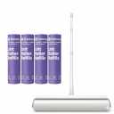 Large Lint Rollers for Carpet, Sticky Rollers for Floor DELOMO 9.45 in with 3 Extendable Handle, Long Handle Sticky Mop for Cleaning Carpets, Cars, Bedding, Couches, and Pet Hair