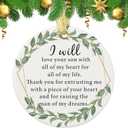 Moblade Mother of The Groom Gifts from Bride, Thank You Gift for Mother in Law from Daughter-in-Law, Wedding Keepsake Ornament Gift  Thank You for Raising The Man of My Dreams (Gold)