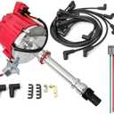 GM08 Performance HEI Distributor &Wire Kit including Compatible with Chevy 305 454 Chevrolet C10 P10 K10 GMC SBC BBC Oldsmobile Pontiac 262 267 307 327 350 5.0L 5.7L 6.6L 7.4L 4.3L