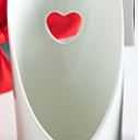Ceramic Upright Spoon Rest, 6 Inch Heart-Shaped White Spoon Rest for Stove Top, Gomakren Standing Spoon Holder for Kitchen Counter - House Warming Decor Gifts, White Kitchen Accessories