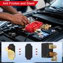 12V Smart Battery Disconnect Switch with Remote Control - Perfect for Cars, Trucks, RVs, and ATVs - Features LED Voltage Display and Anti-Theft Battery Cut-Off Capability (Red-DC)