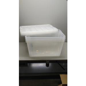 Pack Of 4 Clear Plastic Bins, 25" X 16" X 13"