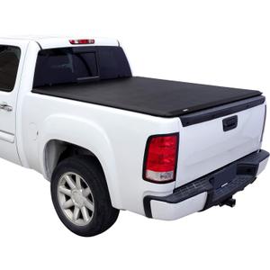 Amazon Basics Soft Roll-Up Truck Bed Tonneau Cover, 6.5 ft, Water-Resistant, Works with Bed Liners for 2014-2019 Chevy Silverado, GMC Sierra 1500, 2015-2018 Silverado Sierra 2500 3500 HD, Fleetside
