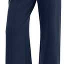 SINOPHANT Womens Wide Leg Sweatpants High Waist Lightweight Lounge Pants with Pockets Drawstring Joggers (Blue, L)