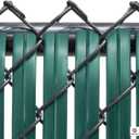 Chain Link Fence Privacy Blade Slates with Bottom Lock 4x10 Ft Green for Gardening, Privacy, Outdoor Wall, Balcony, Patio, Yard, Safety Fence Screen Cover for Dog, Cat, Pet Hedge Slats