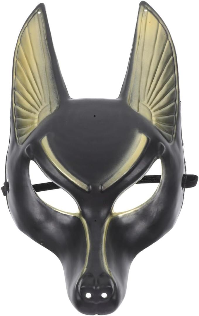 Ciieeo - Adult Mask Plastic Egyptian Anubis Cosplay Mask Egypt The God Costume Accessories Masqurade Halloween Cosplay Party Fancy Dress Photo Prop