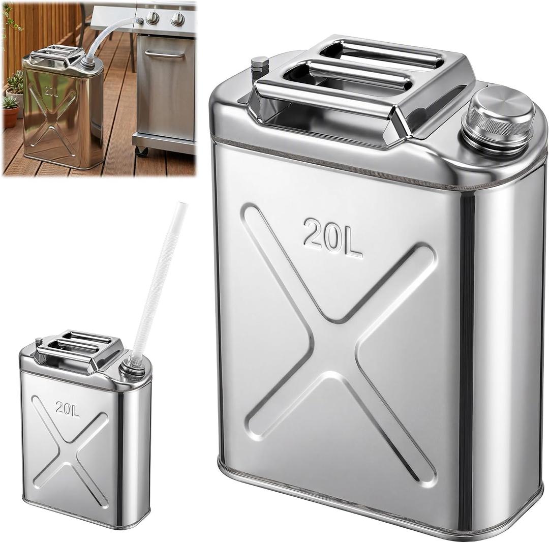 5.3 gal Cooking Oil Storage Container with Strainer Fryer Drain Hose 20L