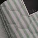 DI ELLEN TRACY QUILT - KING GREEN STRIPE