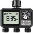 Sprinkler Timer,3 Outlets Programmable Water Timer with Brass Inlet for Garden Hose,Outdoor with Rain Delay/Manual/Automatic Watering System,Digital Irrigation Timers for Yard,Lawn