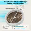 5.5" Radiant Surface Element WB30T10145 for GE Electric Range - 5.5 Inch Stove Cooktop Burner Replaces WB30T10127 1556232 AP4484422 PS2370248 EAP2370248, by PANDEELS