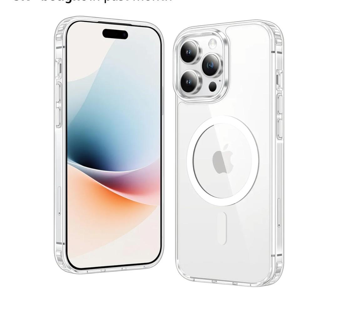 iPhone 13 Pro-Max Case: Clear Magnetic Phone Cases Compatible with Magsafe Slim Anti Yellowing Military Grade Drop Protection Rugged Protective Transparent Cell Phone Cover (A-Clear)