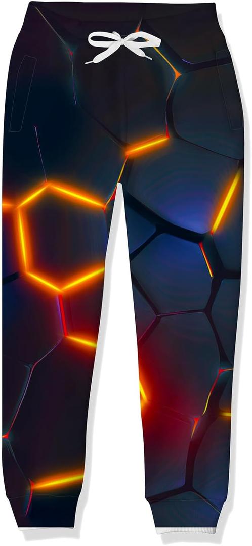 UNICOMIDEA Boys Girls Jogger Pants Funny 3D Graphic Sweatpants Athletic Sports Pants for Kids 14-16 yrs