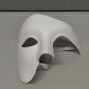 Thmyo Half Face Men's Phantom Of The Opera Vintage Design Venetian Carnival Masquerade Mask White