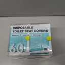 TRIPTIPS Toilet Seat Covers Disposable Travel Pack 60 count｜Faster use-Sticker free｜Waterproof｜XL Disposable Toilet Seat Cover for Adults and Kids, Individually for Public Restroom/Airplane (60pcs)