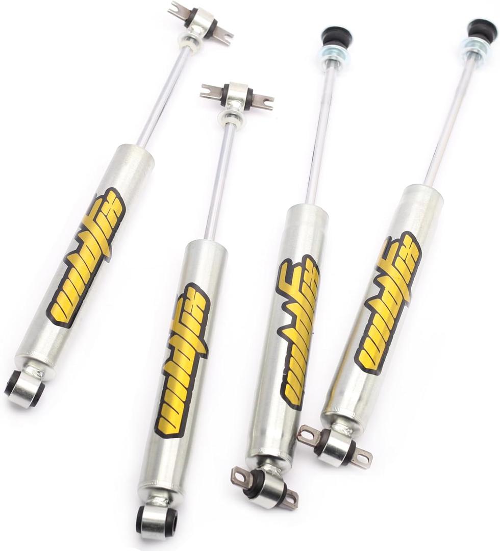 2.5-4inch Lift Front and Rear Shocks for Jeep Wrangler TJ/LJ 1997-2006, Zinc Plated Coating, 4 Pieces Pack