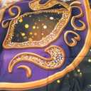 MEHOFOND 7x5ft Masquerade Happy Birthday Party Backdrop Purple Mask Glitter Background Adult Mardi Gras Dress-up Party Decoration Crystal Feather Decor Evening Party Photo Booth Props