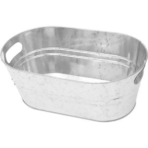 Classic Oval Ice Bucket,Galvanized Bucket,Metal Drink Cooling,Large Galvanized Oval Beverage Tub for Home,Swim Pool Party