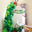 Green Caterpillar-Shaped Balloon Arch Kit 46Pcs Latex Happy Birthday Decorations Balloon Garland Kit for Birthday Baby Shower Themed Party Decorations