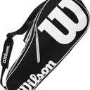 WILSON WRZ601403 Advantage II Tennis Bag, Black/White