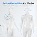 SereneLife Female Full Body Mannequin 68.9" Adjustable Dress Form with 360 Rotating Head, Realistic Face, Detachable Limbs, No-Tool Assembly, Durable PP Build with Metal Base for Clothing Display