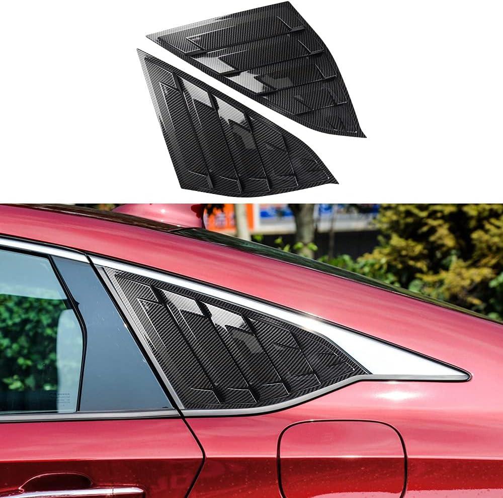 Rear Side Window Louvers Compatible for Honda Accord 2022 2021 2020 2019 2018 Accessories Sport Style Air Vent Cover Compatible for 10th Gen Honda Accord (Carbon Fiber Pattern)