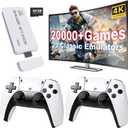 Retro Game Stick, Retro Game Console with Built-in 20000+ Games and 23 Classic Emulators,Dual 2.4GHz Wireless Controllers,Plug and Play Video Games for TV