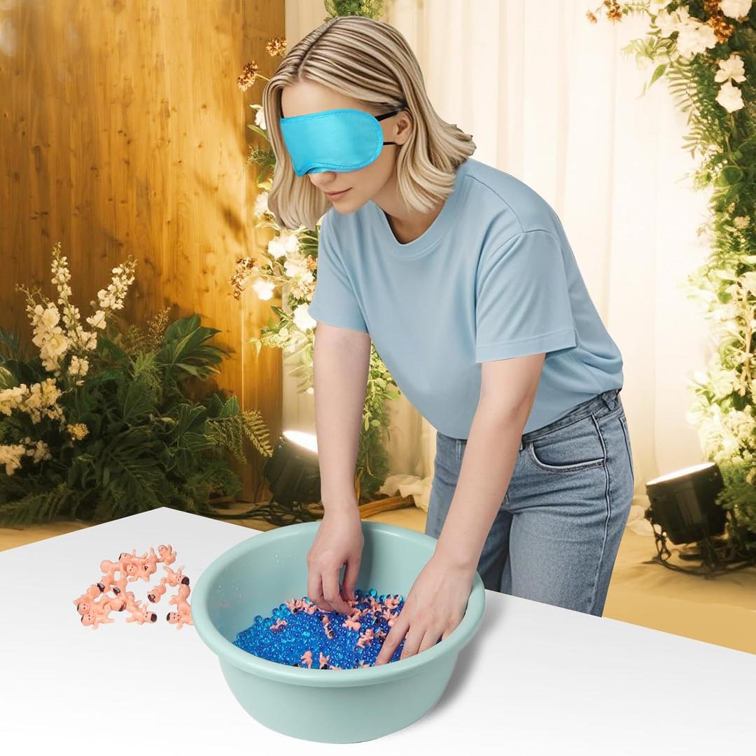 YUBAIHUI 3 Sets Baby Shower Games Funny Activities - Funniest Bridal Shower Game Ever, Ice Breakers for Boy or Girl, Grab Baby Madness (Blue)