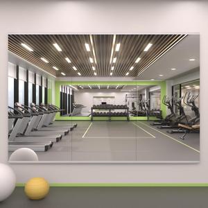 LOAAO Home Gym Mirror, 48"x24"-3 PCS Gym Mirrors for Wall, Frameless, Tempered Glass, Large Workout Mirrors for Home Gym, Dance Studio, Yoga Room, Garage Gym