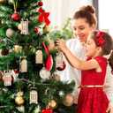 Tofficu 9pcs Miniature Wooden Sleighs Model Christmas Sled Ornaments Miniature Unfinished Wooden Sleighs Model Unfinished Santa Sleigh DIY Crafts Tabletop Wood Sleighs Ornament for Christmas Decor