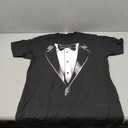 Tuxedo T-Shirt | Classic Party Humor Vintage Funny Tux Tee Joke Concert Festival Shirt for Men Women (Medium, Black)