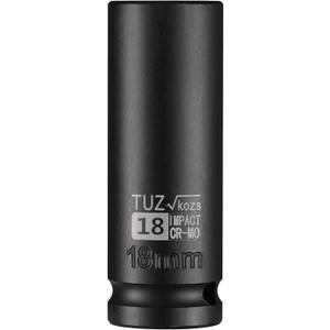 1/2 Inch Drive 18mm Deep Metric Impact Socket,CR-MO,6 Point Radius Corner Design,Square Chamfered Opening,Axle Nut Impact Grade Socket for Easy Removal